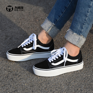 VANS女鞋厚底增高OLD SKOOL Platform松糕鞋经典板鞋 VN0A3B3UY28