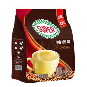 新加坡超级super 原味低脂三合一速溶咖啡粉进口特产coffee 40条