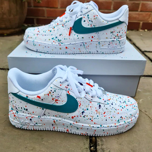 Nike耐克Air Force1空军一号球鞋定制手绘多彩泼墨涂鸦二次元做旧