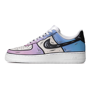 Nike耐克Air Force1空军一号球鞋定制棉花糖女二次元描边男女板鞋