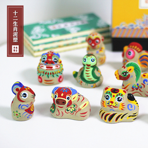 北京特色中国风纪念品天津泥人张手工泥塑人物十二生肖摆件小礼物