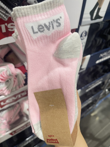 开市客国内代购LEVIS李维斯6双男女童四季儿童袜子透气吸汗中筒袜