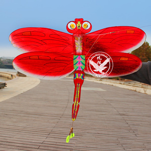 潍坊鹏程风筝 传统丝绢手绘蜻蜓风筝实用出国礼品小风不难飞