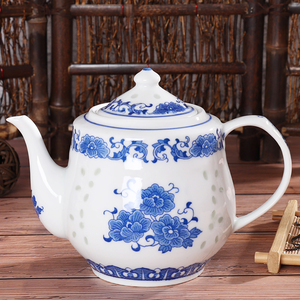 景德镇陶瓷茶壶 青花瓷玲珑凉水壶 茶杯茶壶可套装茶具 瓷器油壶