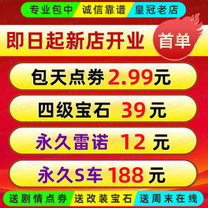 QQ飞车代练纯点券点卷/包天代跑稳17-21万点券/改装全29/四级宝石