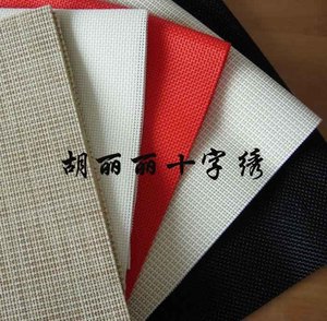 胡丽丽十字绣 钱包用14CT双线塑料绣布红白黑亚麻25*100厘米15元