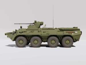BTR-80A装甲车 SU草图大师模型 效果图素材模型
