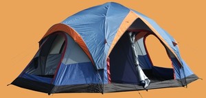 鼓浪屿特价包邮户外多人帐篷5-8人双层野营帐篷户外2房超大帐篷