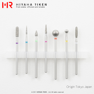 日本MiyamaRiken美甲综合工具修型钻石圆球打磨头打磨机配件套装