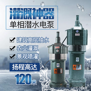 多级潜水泵220v家用抽水泵农用灌溉大流量深井高压潜水泵高扬程