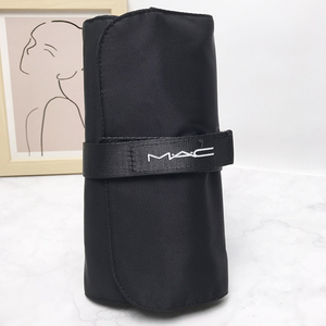 mac黑色折叠化妆包女出行收纳帆布时尚质感高级便携精致2023新款