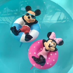 正版散货 日本Tomy迪S尼米奇米妮儿童戏水洗澡漂浮公仔玩具