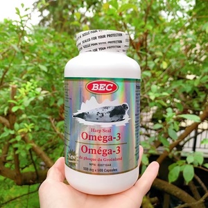 现货加拿大进口BEC海豹油胶囊保护心脑血管健康Omega-3 500粒