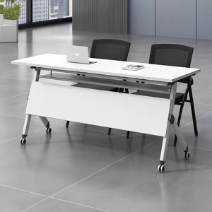 折叠培训桌简约办公桌双人学生课桌椅自由组合桌可移动会议桌长桌