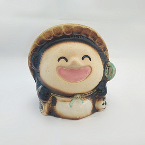 日本原装进口陶瓷日式工艺品可爱卡通开运福狸套装礼盒摆件