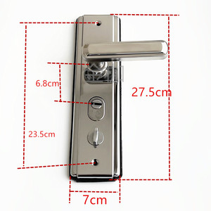 大门锁门锁防盗门手柄不锈钢通用型面板孔距235把手多功能拉手