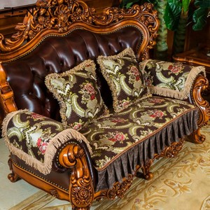欧式沙发垫组合防滑四季通用美式沙发坐垫沙发套123奢华