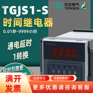 TENGEN天正TGJS1-S 时间定时开关继电器DH48S 220V380V24V JSS48A