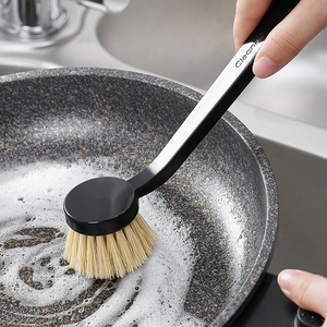 日本AISEN剑麻刷锅神器厨房洗锅刷家用椰棕不沾油不粘锅长柄锅刷
