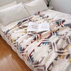 波西米亚双层复合毯家用双人毯学生办公室单人毯冬季保暖加厚毯子