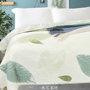 全棉床盖外贸韩式清爽单件纯棉斜纹时尚空调夏凉被绗缝水洗床单垫