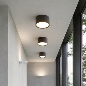 阳台灯圆形明装过道灯筒灯简约现代led吸顶灯走廊客厅茶室灯具