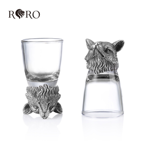 罗比罗丹动物头烈酒杯白酒杯创意玻璃酒具小酒杯一口杯送礼