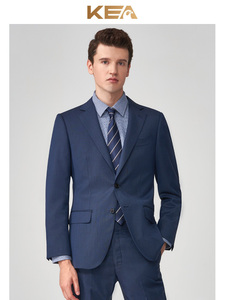 KEA羊毛深蓝色西服套装商务正装职业修身便西单件上衣西装外套男