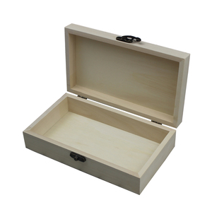 实木翻盖木盒长方形杨木收纳盒首饰盒木质礼品包装盒定做小木盒子