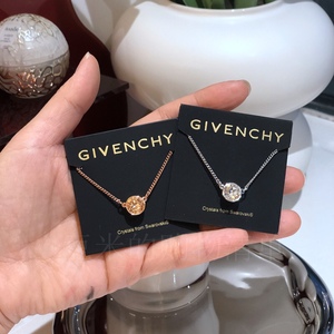 国内现货 Givenchy纪梵希人造水晶黄白钻单钻项链 颈链