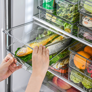 日式冰箱专用保鲜盒家用果蔬收纳盒带盖厨房水果蔬菜食品分格无盖