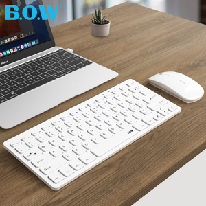 BOW航世 笔记本电脑无线键盘鼠标套装 无声静音usb巧克力小巧便携