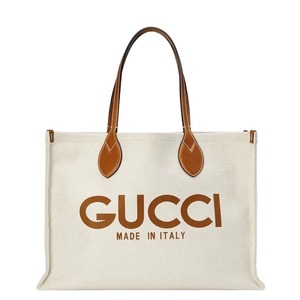 Gucci 古奇 米白色Luce帆布徽标logo印花手提单肩托特包袋男女士