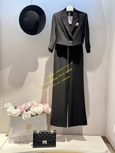 国内专柜正品代购百丝2023秋季时尚黑色短外套小西装女AAJE308105