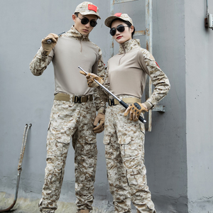 战狼同款美军CP蛙服迷彩服战术套装男女长袖耐磨训练服CS野战军装