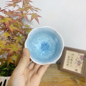 冰晶蓝结晶釉冰晶釉主人杯结晶釉主人杯窑变单杯个人专用茶杯陶瓷