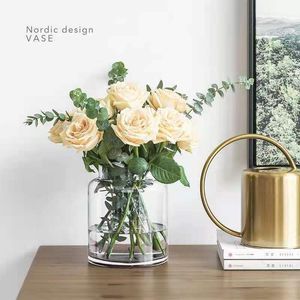 北欧创意玻璃花瓶客厅插花小摆件台办公室桌面装饰品个性居家摆台