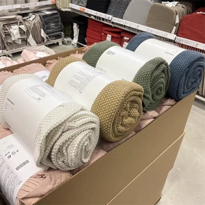 IKEA宜家霍姆烈莫休闲毯沙发毯午休空调毯子多色130x170厘米北欧