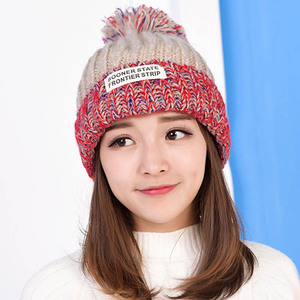 韩版针织帽秋冬季亲子加绒保暖毛线女士帽子女式帽子大人小孩儿童