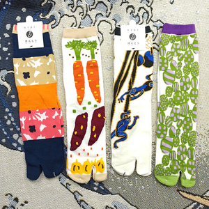 袜子 铺子日本SOUSOU和风日系足袋二指分趾脚趾高长筒女纯棉数字