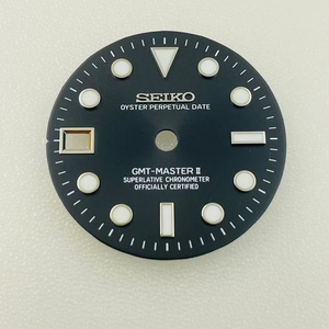 新款GMT左撇子NH34表盘直径28.5mm 机芯表改装NH35 字面 手表配件