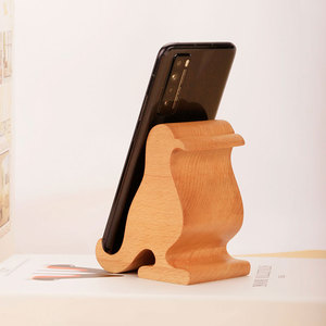 卡通实木质ipad平板架手机架桌面多功能榉木落地式通用懒人支架子
