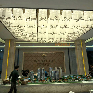 酒店大堂工程水晶灯长方形宴会厅吸顶大灯售楼部KTV创意造型吊灯