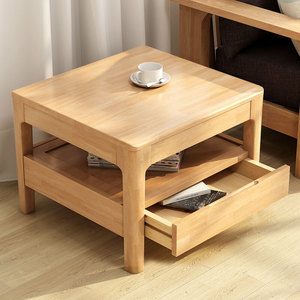 实木方几长茶几沙发边桌侧边茶桌简约木几角几木质边几阳台小木桌