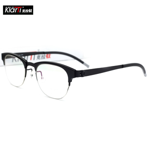 KLARTI克拉钛韩版潮男眼镜框半框近视眼镜架女大框眼镜复古KG5018