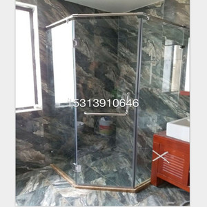 北京钻石淋浴房合页开门定制浴室隔断干湿分离卫生间钢化玻璃门