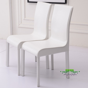 现代简约现代皮椅子白色/黑色办公椅酒店餐椅时尚餐桌椅子吃饭椅