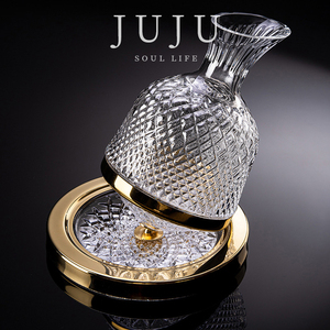 JUJU'S.LIFE|轻奢北欧玻璃酒具家用高脚醒酒器高级感不倒翁醒酒杯
