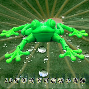 3D打印青蛙玩具关节可动仿真动物玩偶鱼缸摆件假山创意装饰品模型