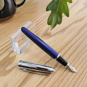 文荣865金属钢笔黄铜材质笔身偏粗铱金笔尖旋转式吸墨器塑料笔相